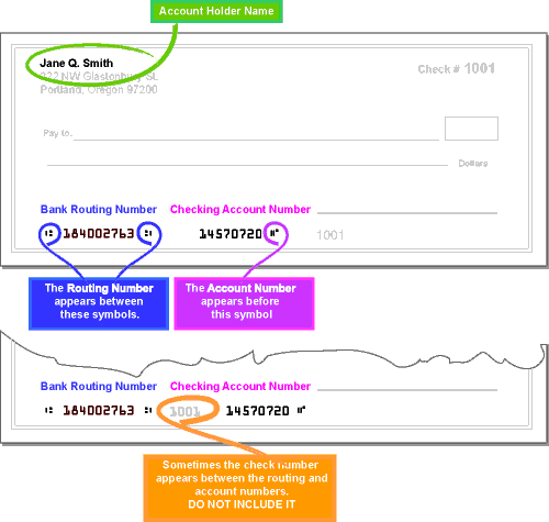 how to check routing number and account number