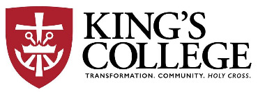 Kings College online application menu