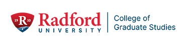 Radford University online application menu